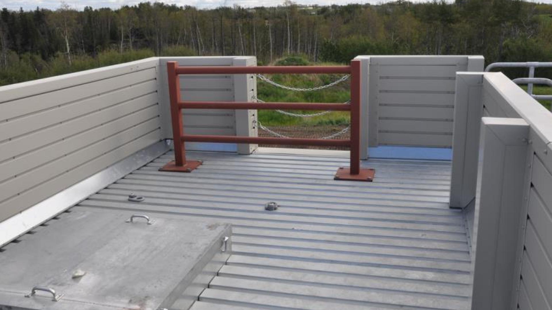 Fire training centre roof area.