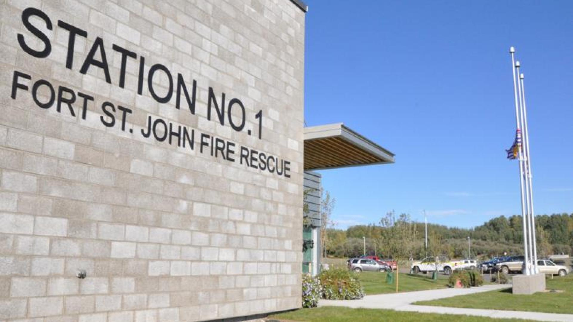 Exterior of Fort St John's fire station.