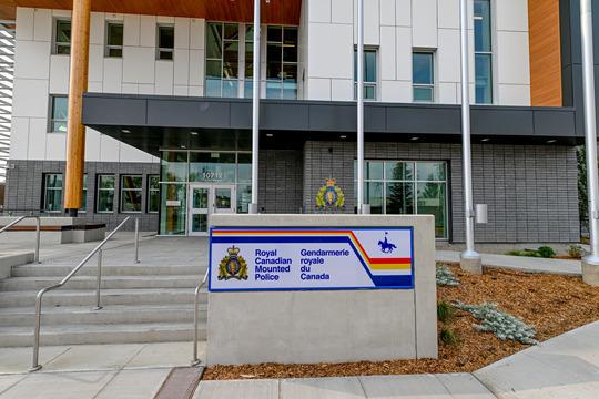Exterior of Fort St John's RCMP building.